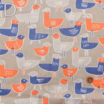 Cotton 60 Loan Printed Fabric Scandinavian Bird - nomura tailor