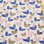 Cotton 60 Loan Printed Fabric Scandinavian Bird - nomura tailor