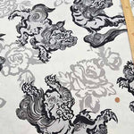 Cotton dobby printed fabric Lion - nomura tailor