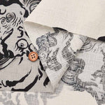 Cotton dobby printed fabric Lion - nomura tailor