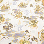 Cotton Dobby Lame (Glitter) Printed Fabric - God of wind and god ofthunder - nomura tailor