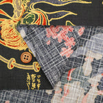 Cotton Dobby Lame (Glitter) Printed Fabric - God of wind and god ofthunder - nomura tailor