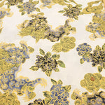 Cotton Dobby Lame (Glitter) Printed Fabric 和柄 獅子 - nomura tailor