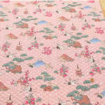 Cotton Dobby Printed Fabric - Japanese Pattern Japanese Style Art - nomura tailor