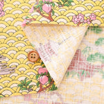 Cotton Dobby Printed Fabric - Japanese Pattern Japanese Style Art - nomura tailor