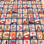 Cotton Dobby Printed Fabric - Japanese Pattern Karuta - nomura tailor
