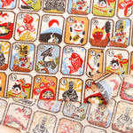 Cotton Dobby Printed Fabric - Japanese Pattern Karuta - nomura tailor