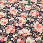 Cotton Dobby Fabric - Streamline Flower - nomura tailor