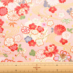 Cotton Dobby Fabric - Streamline Flower - nomura tailor