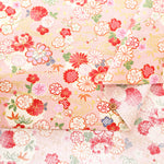 Cotton Dobby Fabric - Streamline Flower - nomura tailor