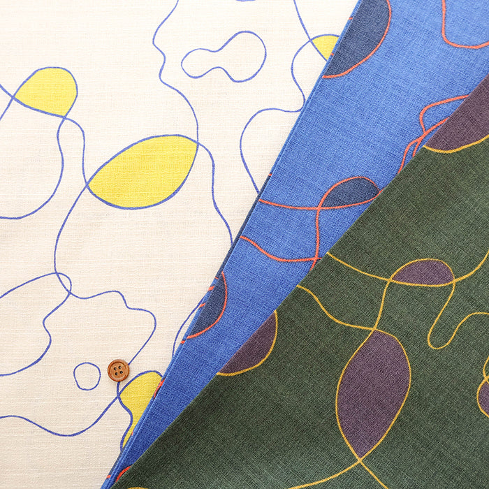 Cotton Baniran Printed Fabric - Line - nomura tailor