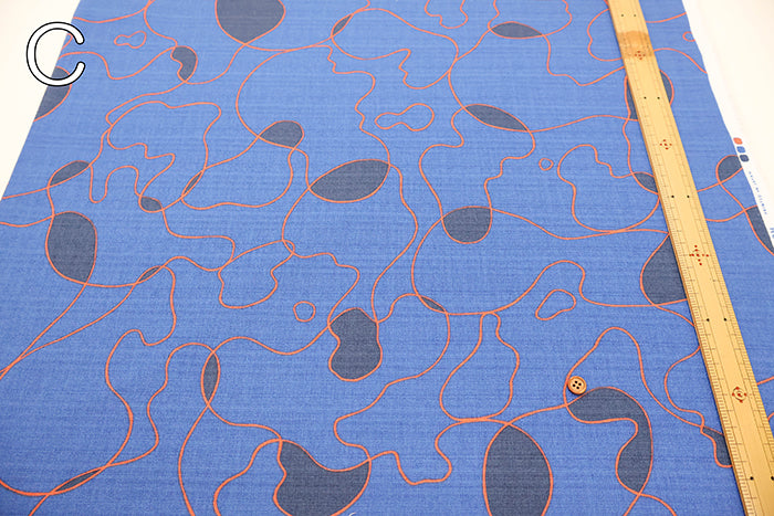 Cotton Baniran Printed Fabric - Line - nomura tailor