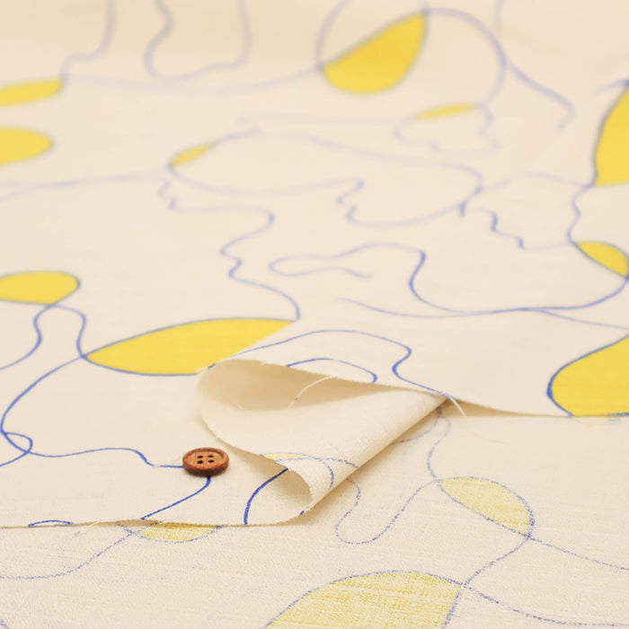 Cotton Baniran Printed Fabric - Line - nomura tailor