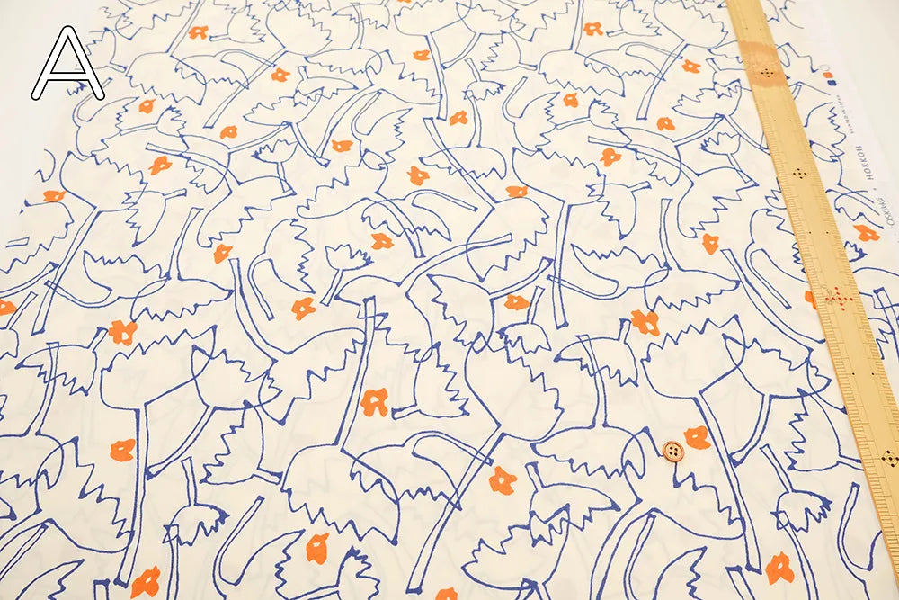 40"Cotton Broad Printed Fabric - Flowers - nomura tailor