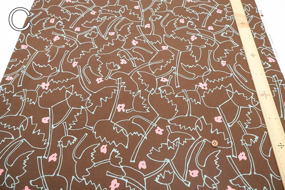 40"Cotton Broad Printed Fabric - Flowers - nomura tailor