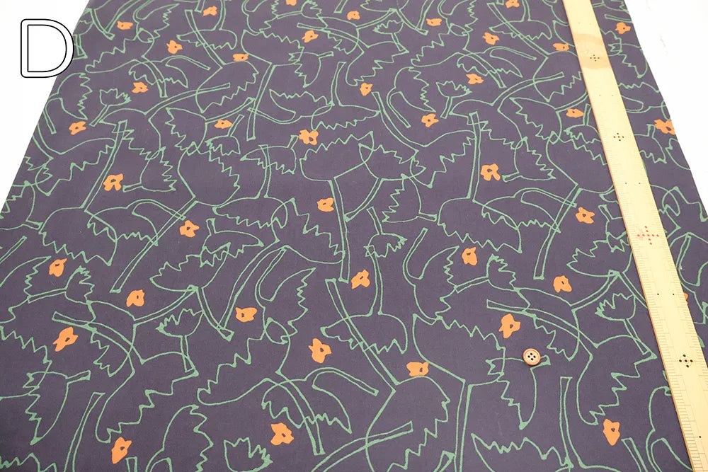 40"Cotton Broad Printed Fabric - Flowers - nomura tailor
