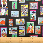 60" Cotton Lawn Printed Fabric - Japanese Painting - nomura tailor