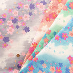 Cotton Shantung Printed Fabric - Cherry Blossom - nomura tailor