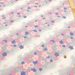 Cotton Shantung Printed Fabric - Cherry Blossom - nomura tailor