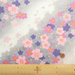 Cotton Shantung Printed Fabric - Cherry Blossom - nomura tailor
