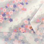 Cotton Shantung Printed Fabric - Cherry Blossom - nomura tailor