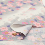 Cotton Shantung Printed Fabric - Cherry Blossom - nomura tailor