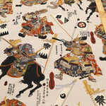 Cotton Dobby Printed Fabric - Battle Scene - nomura tailor