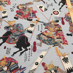 Cotton Dobby Printed Fabric - Battle Scene - nomura tailor