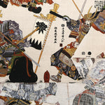 Cotton Dobby Printed Fabric - Battle Scene - nomura tailor