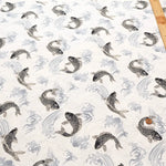 Cotton Dobby Printed Fabric - Carp - nomura tailor