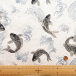 Cotton Dobby Printed Fabric - Carp - nomura tailor