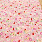 Cotton Dobby Printed Fabric - Flower - nomura tailor