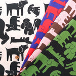 40"Cotton Broad Printed Fabric - Dog - nomura tailor