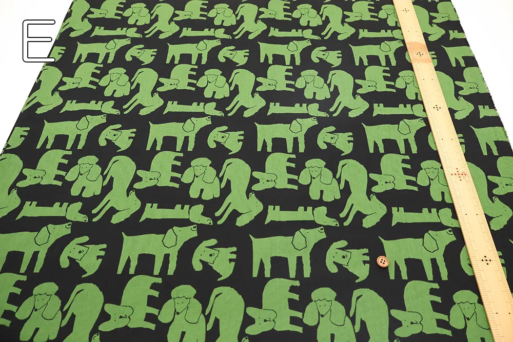 40"Cotton Broad Printed Fabric - Dog - nomura tailor