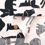 40"Cotton Broad Printed Fabric - Dog - nomura tailor