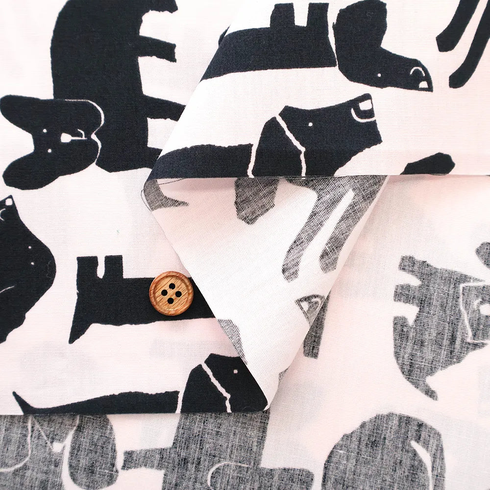 40"Cotton Broad Printed Fabric - Dog - nomura tailor