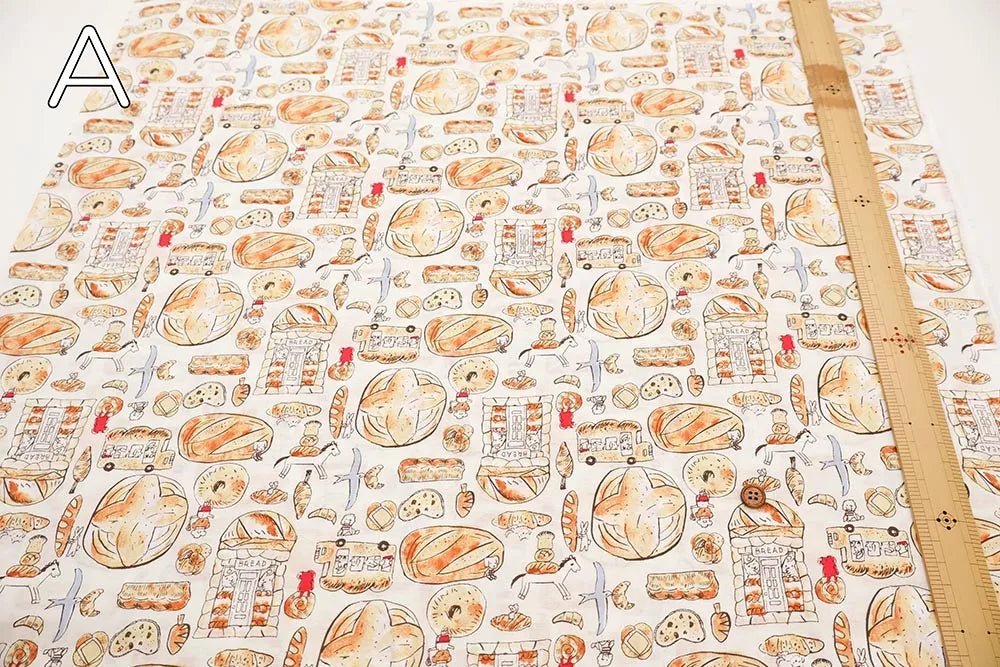 60"Cotton Lawn Printed Fabric - Animal Bakery - nomura tailor