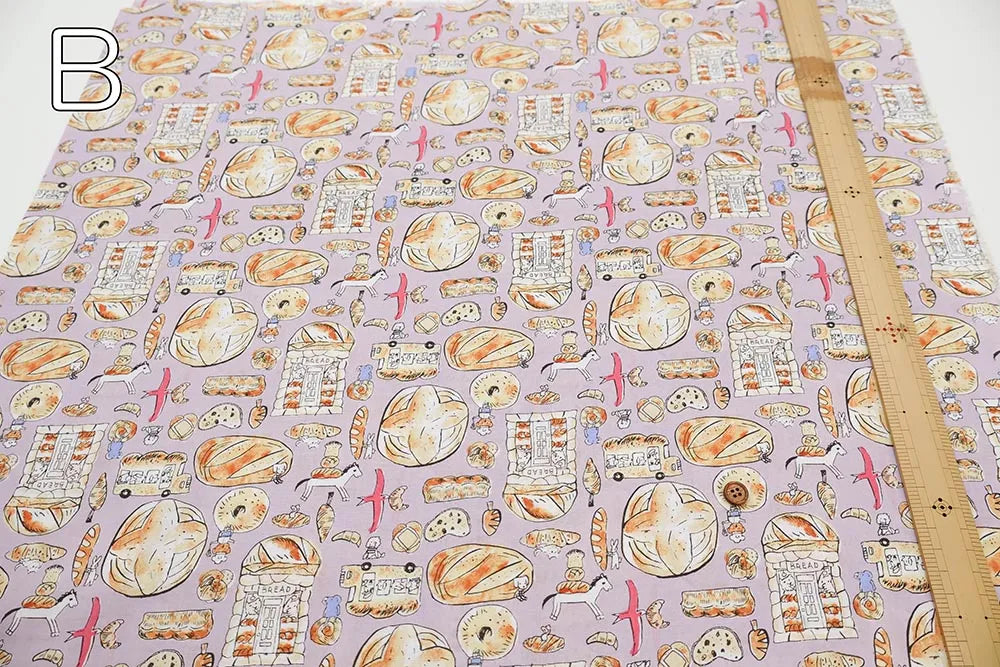 60"Cotton Lawn Printed Fabric - Animal Bakery - nomura tailor