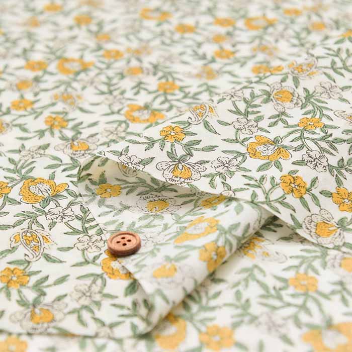 Cotton 60 Lawn printed fabric Ethnic flower - nomura tailor