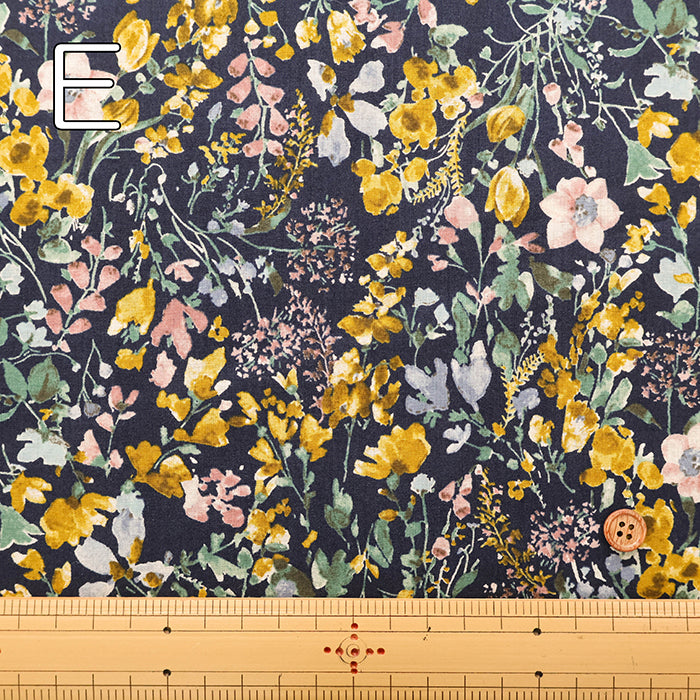 60"Cotton Lawn Fabric - Natural Flower - nomura tailor