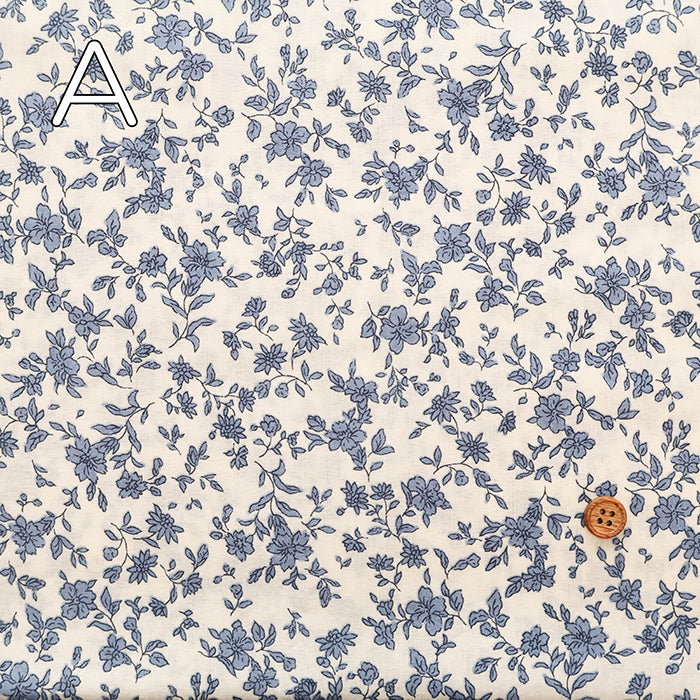 60"Cotton Lawn Fabric - Two-Tone Flower - nomura tailor