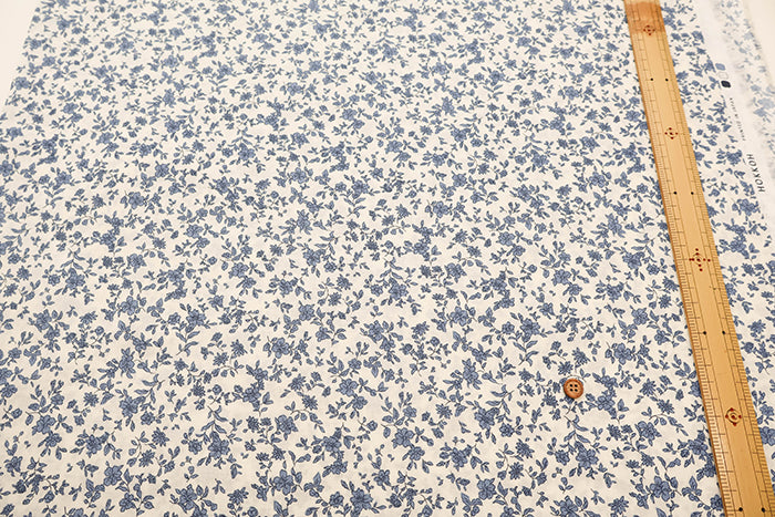 60"Cotton Lawn Fabric - Two-Tone Flower - nomura tailor