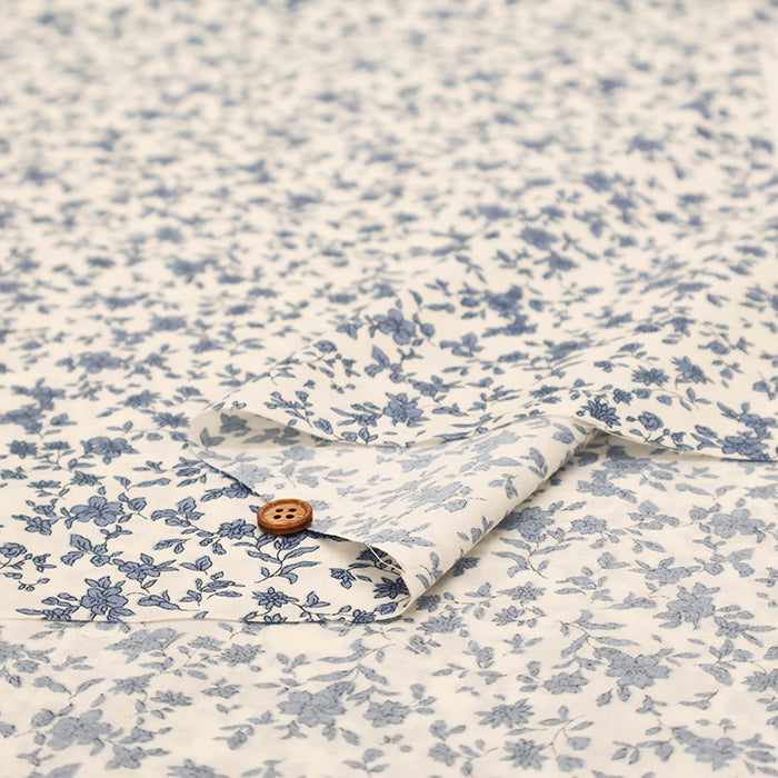 60"Cotton Lawn Fabric - Two-Tone Flower - nomura tailor