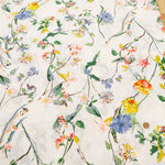 Half-Linen Sheeting Printed Fabric - Flowers - nomura tailor