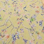 Half-Linen Sheeting Printed Fabric - Flowers - nomura tailor