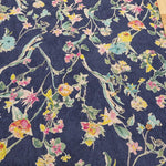 Half-Linen Sheeting Printed Fabric - Flowers - nomura tailor