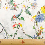 Half-Linen Sheeting Printed Fabric - Flowers - nomura tailor