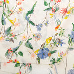 Half-Linen Sheeting Printed Fabric - Flowers - nomura tailor