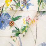 Half-Linen Sheeting Printed Fabric - Flowers - nomura tailor