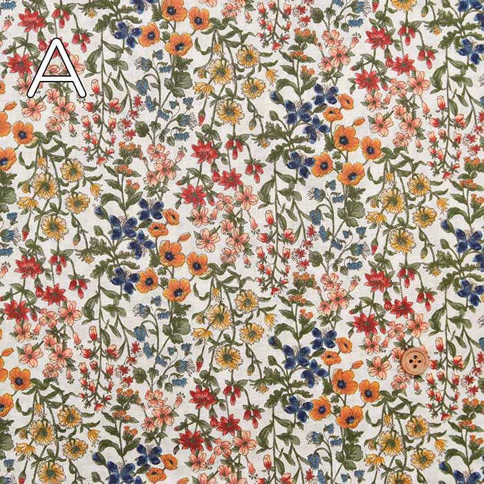 Cotton 60 Loan printed fabric Wildflowers - nomura tailor